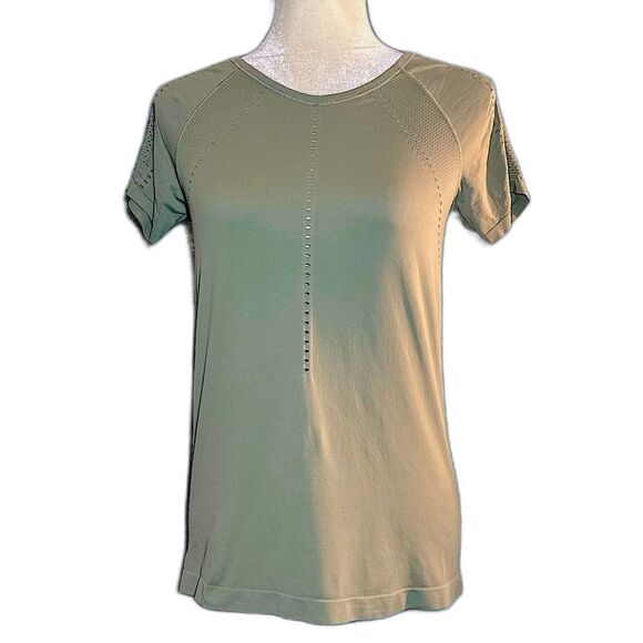 ATHLETA Foothill Seamless Laser Cut Short Sleeve Tee Sz S - Picture 4 of 8